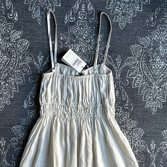 Faithfull The Brand Shivka Mini Dress in Plain Egg Shell Size US 6 - Picture 11 of 11